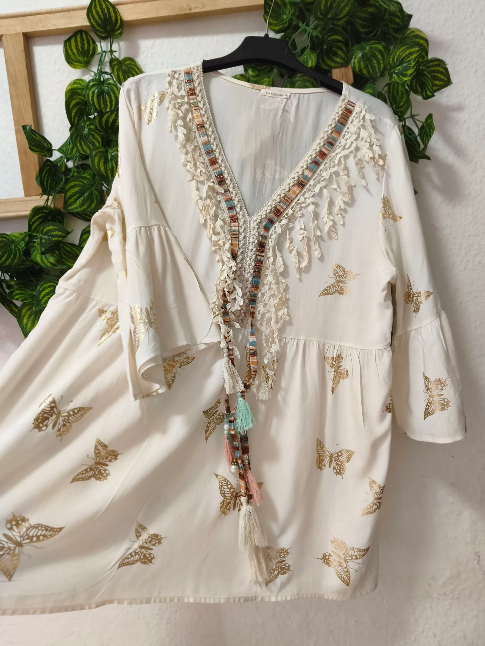 Blusa boho mariposa detalles Coconut 